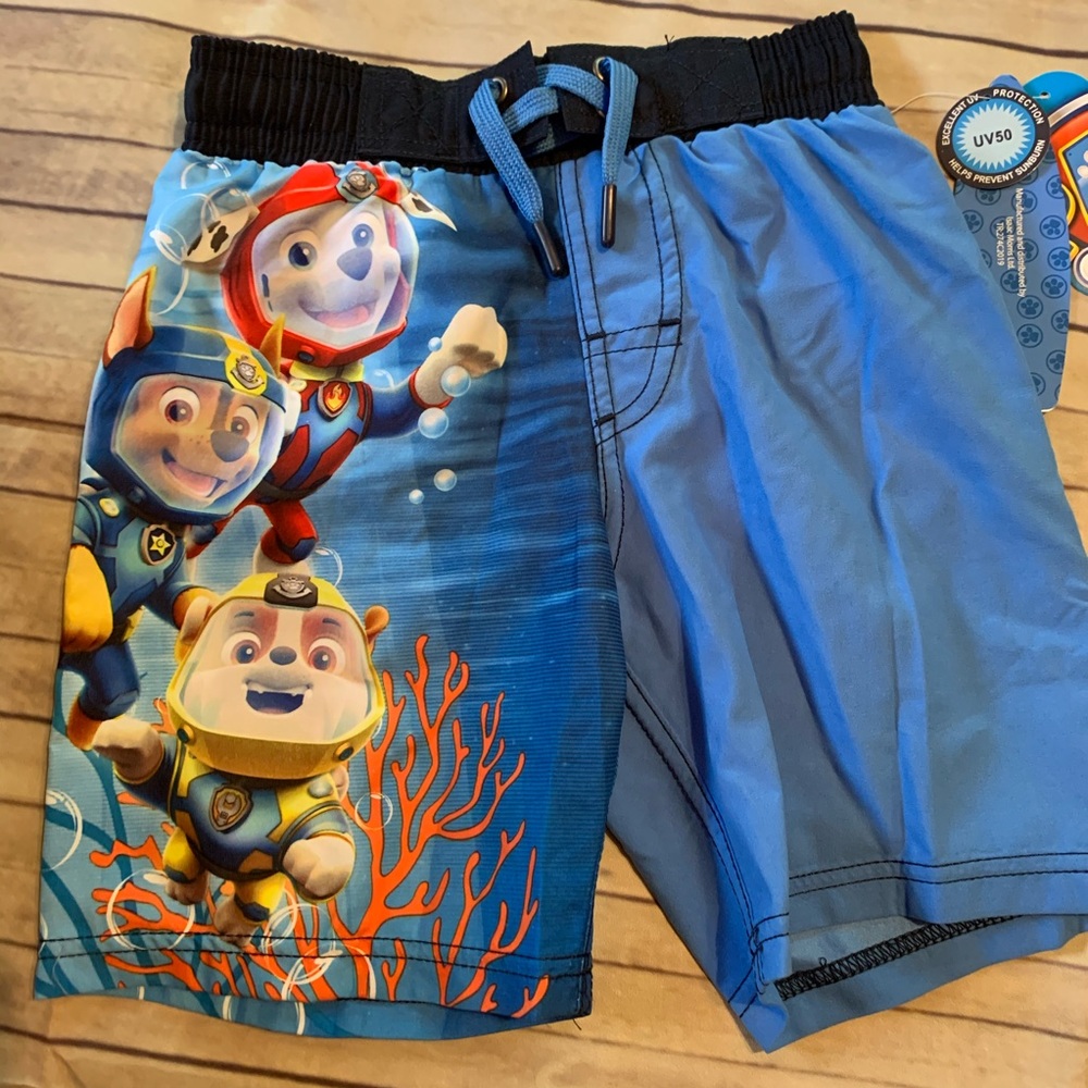 Paw Patrol Boys Swim Trunks-Size-4-5